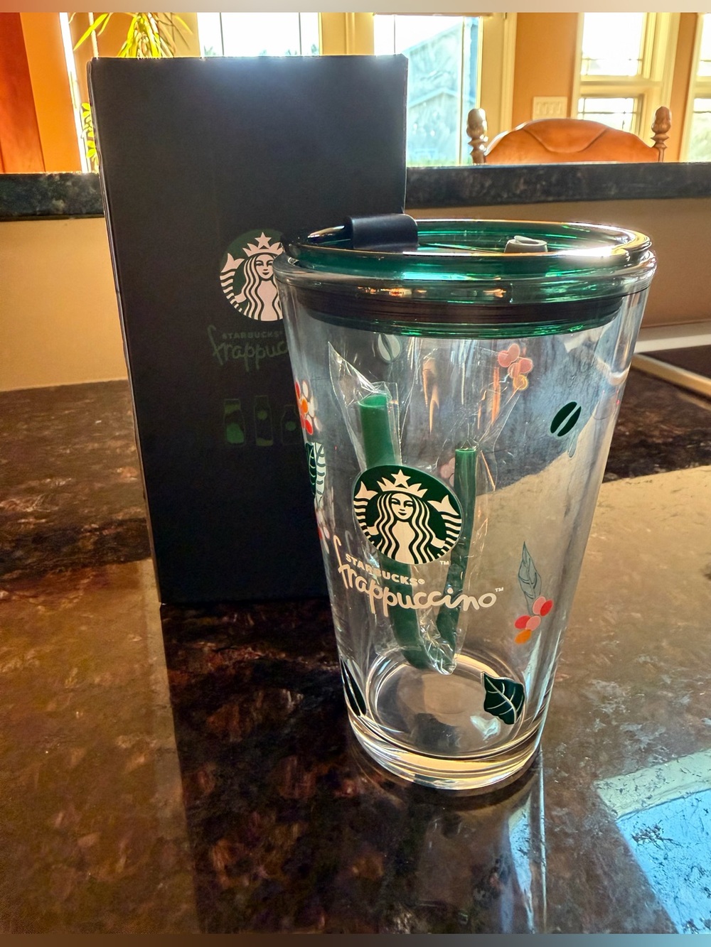 Starbucks 2025 Glass Tumbler - Frappuccino Logo